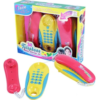 Dětské telefony do pokoje Intercom Růžová-žlutá