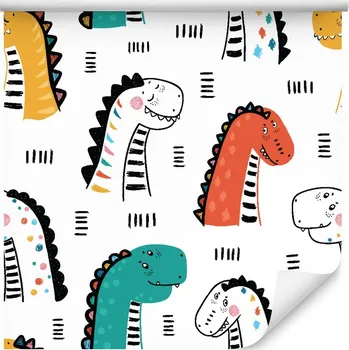 Tapeta Tapeta na zeď pro děti – barevní dinosauři