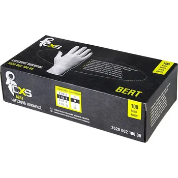 Pracovní rukavice Rukavice latexové, jednorázové, Velikost: 9 (L), Balení [ks]: 100