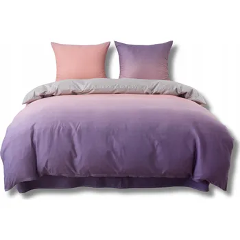 Povlečení SADA POVLEČENÍ 3D 220x200 OMBRE RŮŽOVO FIALOVÉ 3019