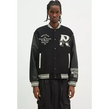 Pánský bomber Vlněná bomber bunda Represent Owners Club Varsity Jacket, XL, černá, 99X