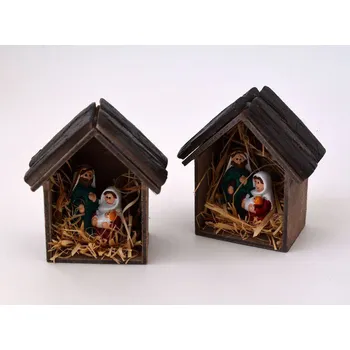 Dekorační figurka - Svatá rodina ve chlévě