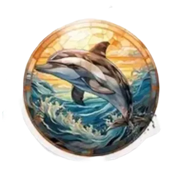 samolepka Samolepky - zvířata a květiny vitráž V (sada 5 ks)