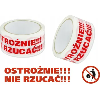 Lepicí páska 48 mm/60 m BALÍCÍ PÁSKA s potiskem OPATRNĚ NEHÁZEJTE do balíků palet