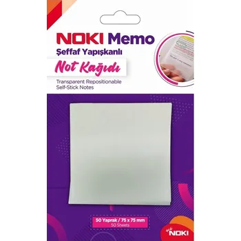 Blok Bloček MEMO 75x75 průhledný, 50l