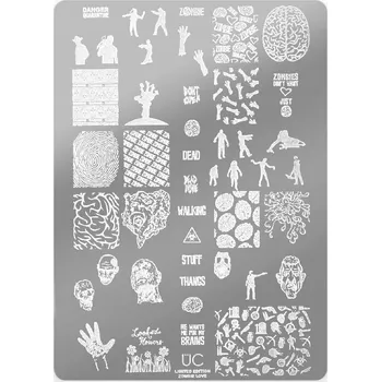 Šablona na nehty s motivy zombie lásky