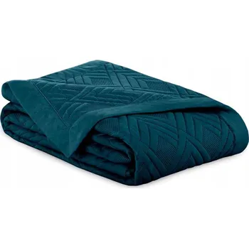 Prostěradlo Přehoz na postel AmeliaHome mikrovlákno 200 cm x 220 cm modrý