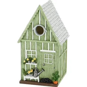 Krmítko pro ptáka Budka pro ptáčky GARDEN HOUSE, 25cm, zelená|Esschert Design