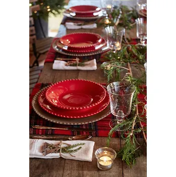 Talíř Talíř polévkový|na těstoviny 24cm, PEARLRUBI, rubínová (DOPRODEJ)|Costa Nova