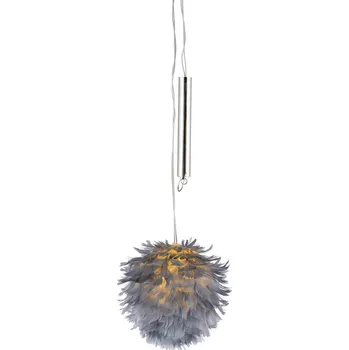 Bytová dekorace Koule z peříček svítící, LED, šedá, pr.15x60cm (DOPRODEJ)|Ego Dekor