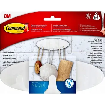 Věšák Háček bez vrtání Command bílý