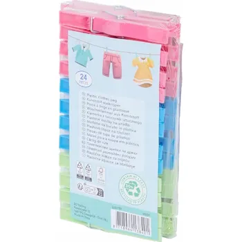 Kolíček na prádlo KOLÍČKY SADA 24 ks VELKÉ KOLÍČKY NA PRÁDLO PEVNÉ SKŘIPCE MIX