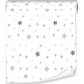 Tapeta Tapeta BÍLÁ S HVĚZDIČKAMI Pro Děti Tapety na Zeď