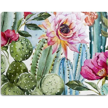 Podložka pod záchod pro kočky Barevné kaktusy 90x60 cm