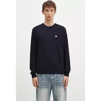 Dámský svetr Vlněný svetr Human Made Heart Badge Knit, M, námořnická modř, 59X