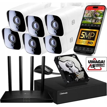 IP kamera Sada pro IP WiFi MONITORING, 6 KAMER 5MPx, 1TB Rekordér 8MPx + Router