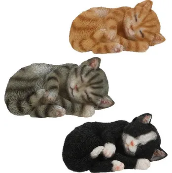 Zahradní dekorace Zvířátka a postavy OUTDOOR TRUE TO NATURE Spící kotě, š. 14,9 cm, balení obsahuje 3 ks!|Esschert Design