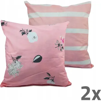 Povlak na dekorativní polštářek Home Elements Povlak na polštář - oboustranný, růžový, sada 2 ks