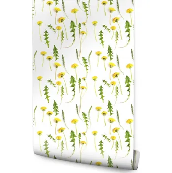 Fototapeta Tapeta do obýváku květiny pampelišky listy pampeliška