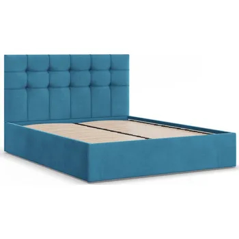 Postel Čalouněná postel SORIA 140x200 cm s roštem Modrá