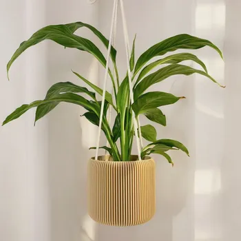 Květináč Plantbee Závěsný květináč Umbert 15cm purpurová