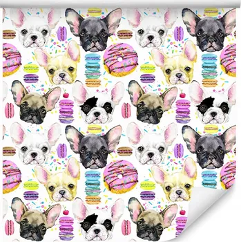 Tapeta Tapeta pro holčičku pejsci, sušenky a sladkosti