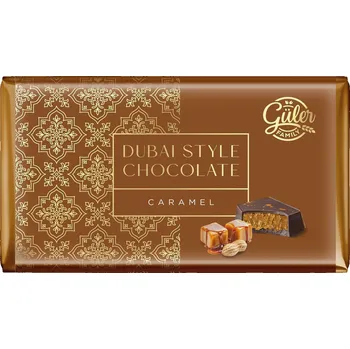 Čokoláda GülerFamily Dubajská čokoláda s karamelem a arašídy 190 g