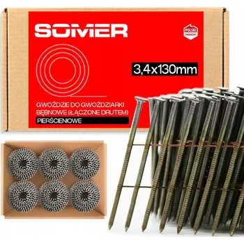 Hřebík Hřebíky spojené drátem 3,4/130 R balení 1800 ks Somer
