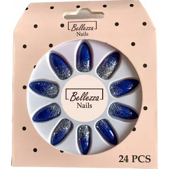 Umělé nehty UMĚLÉ BROKÁTOVÉ TIPY NA NEHTY - 24 ks - ZJ10