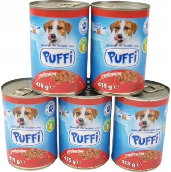 Krmivo pro psa KRMIVO PRO PSA MOKRÉ HOVĚZÍ MASO PUFFI 415 gramů HOVĚZÍ PLECHOVKA 5 x 0,4 kg