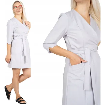 Dámské šaty Elastické lékařské šaty s vázaným lemem a 3/4 rukávy, ZOYA GRAY vel. 42