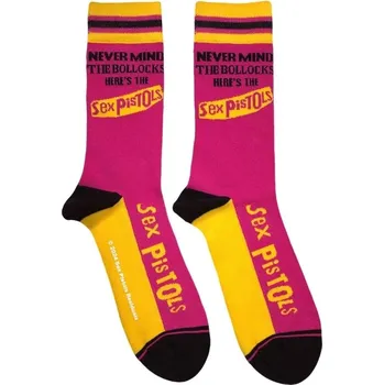 Pánské ponožky Sex Pistols Ponožky Never Mind The Bollocks Stripes Pink 40-45