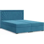 Čalouněná postel VINCENZA 140x200 cm s pružinovou matrací Modrá