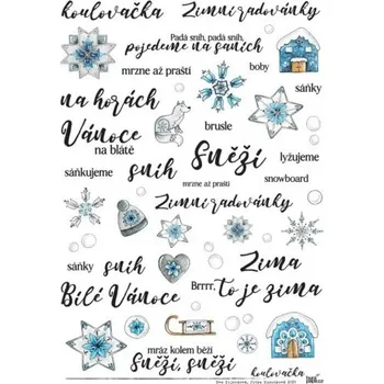 samolepka Samolepky A5: Zimní 1 ks Vánoce