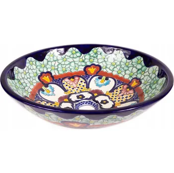 Umyvadlo na desku oválné Cerames Mexické umyvadlo vícebarevné