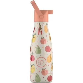 Termoska Cool Bottles dětská nerezová termolahev Kids Fruit Salad třívrstvá 260 ml 3D