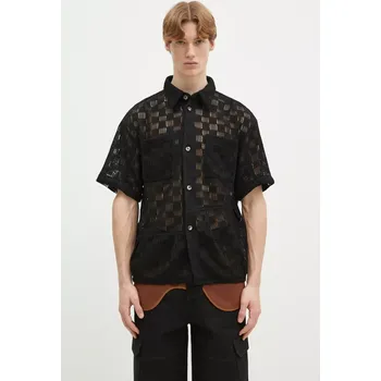 Pánská košile Košile Andersson Bell Letto Knitted, L, černá, 99X