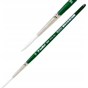 Umělecký štětec Syntetický štětec bílý řady 3006 č. 10