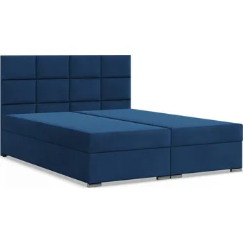 Postel Čalouněná postel CALVI 160x200 cm s pružinovou matrací Modrá I
