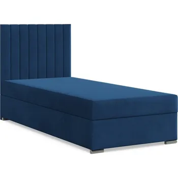 Postel Čalouněná postel AGEN 90x200 cm s pružinovou matrací Modrá I