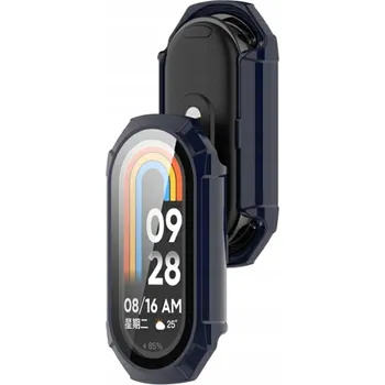 Pouzdro na mobilní telefon Ochranné Pouzdro + vestavěné Sklo / 2v1 pro Xiaomi MiBand 8 / 9 Mi Band 8 / 9