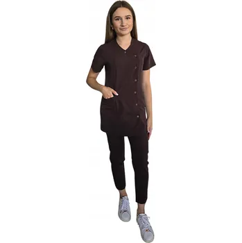 Pracovní obuv Zdravotnický komplet s kabátkem čokoláda řada Basic Premium, velikost 44