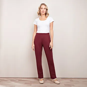 Dámské oblečení 3Pagen Komfortní kalhoty vínová M