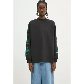 Dámské oblečení Bavlněná mikina adidas Originals EQT Gfx Tee Longsleeve, M, černá, 99X