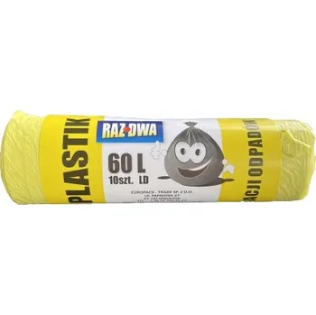 Pytle na odpadky Pytle na tříděný odpad - plast Raz Dwa 60 l, 10 ks