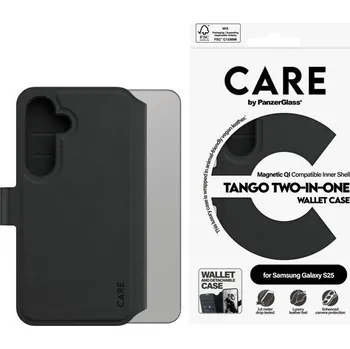 Pouzdro na mobilní telefon PanzerGlass CARE pouzdro Samsung Galaxy S25 Tango 2v1 Wallet QI CRRFTWLG38388