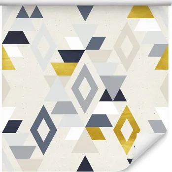 Fototapeta Tapeta retro barevné geometrické tvary do obýváku