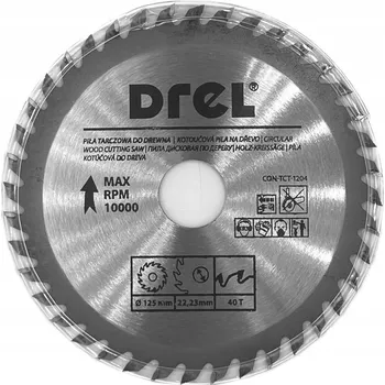 Vrták KOTOUČOVÁ PILA NA DŘEVO 125 mm 40 T OTVOR 22,23 mm