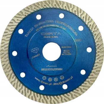 Řezný kotouč DIAMES DIAMANTOVÝ KOTOUČ 125 MM ŘEZÁNÍ GRES GLAZURA SEGMENT 10 MM CERTA MAX