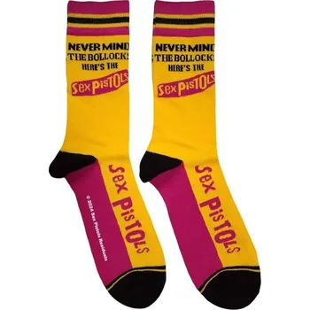 Pánské ponožky Sex Pistols Ponožky Never Mind The Bollocks Stripes Yellow 40-45